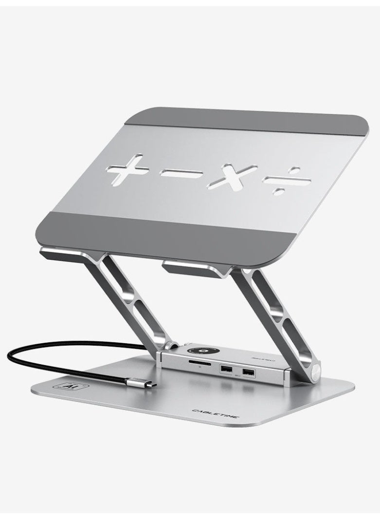 CABLETIME 360° rotating laptop stand with 6-in-1 pivot - Image 1